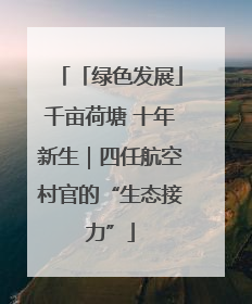 「绿色发展」千亩荷塘 十年新生｜四任航空村官的“生态接力”