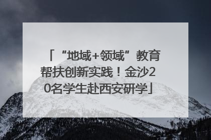 “地域+领域”教育帮扶创新实践！金沙20名学生赴西安研学