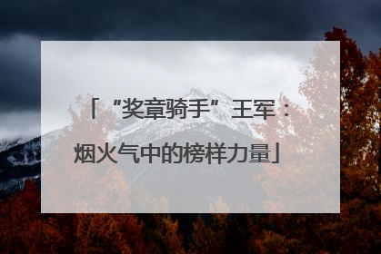 “奖章骑手”王军：烟火气中的榜样力量