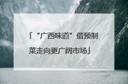 “广西味道”借预制菜走向更广阔市场