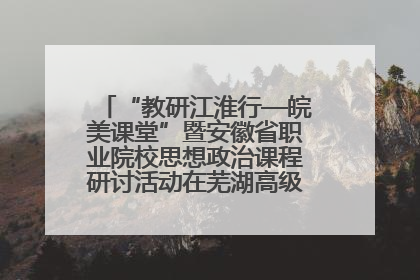 “教研江淮行—皖美课堂”暨安徽省职业院校思想政治课程研讨活动在芜湖高级职业技术学校举行