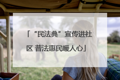 “民法典”宣传进社区 普法惠民暖人心