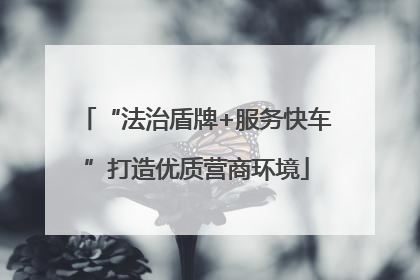 “法治盾牌+服务快车”打造优质营商环境