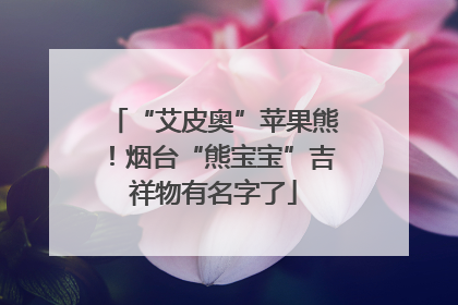 “艾皮奥”苹果熊！烟台“熊宝宝”吉祥物有名字了