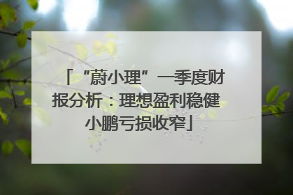 “蔚小理”一季度财报分析：理想盈利稳健 小鹏亏损收窄