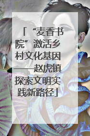 “麦香书院”激活乡村文化基因——赵虎镇探索文明实践新路径