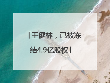 王健林，已被冻结4.9亿股权