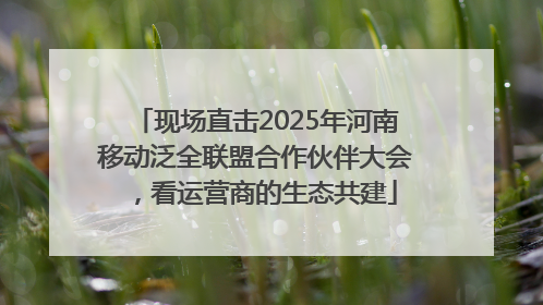 现场直击2025年河南移动泛全联盟合作伙伴大会，看运营商的生态共建