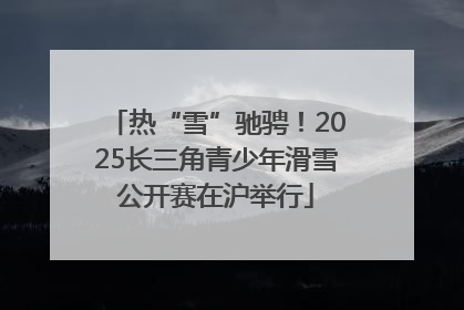 热“雪”驰骋！2025长三角青少年滑雪公开赛在沪举行