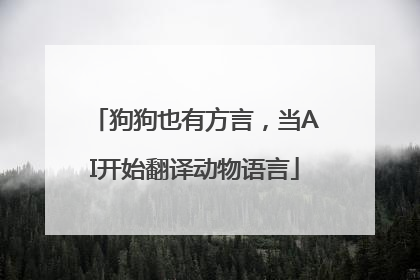 狗狗也有方言，当AI开始翻译动物语言