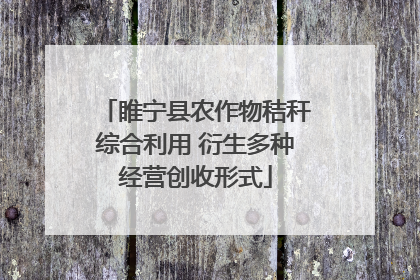 睢宁县农作物秸秆综合利用 衍生多种经营创收形式