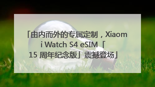 由内而外的专属定制，Xiaomi Watch S4 eSIM「15 周年纪念版」震撼登场