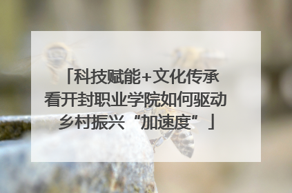 科技赋能+文化传承 看开封职业学院如何驱动乡村振兴“加速度”