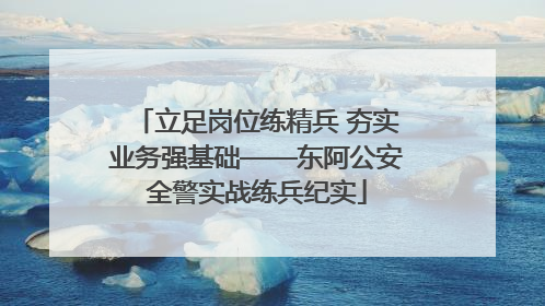 立足岗位练精兵 夯实业务强基础——东阿公安全警实战练兵纪实