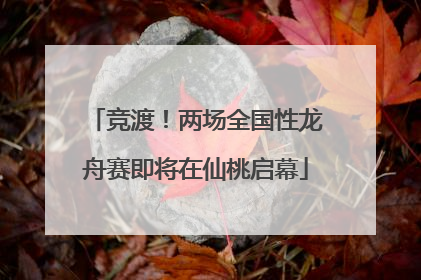 竞渡！两场全国性龙舟赛即将在仙桃启幕