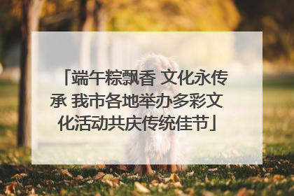 端午粽飘香 文化永传承 我市各地举办多彩文化活动共庆传统佳节