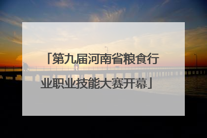 第九届河南省粮食行业职业技能大赛开幕