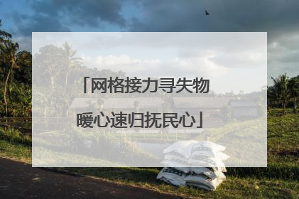 网格接力寻失物 暖心速归抚民心