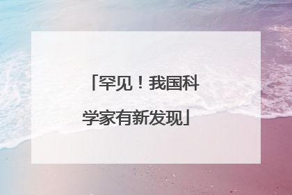 罕见！我国科学家有新发现