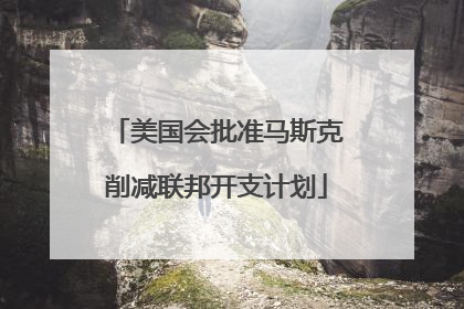 美国会批准马斯克削减联邦开支计划