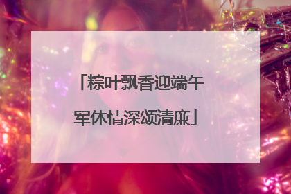 粽叶飘香迎端午 军休情深颂清廉