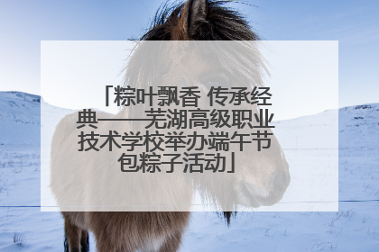 粽叶飘香 传承经典——芜湖高级职业技术学校举办端午节包粽子活动