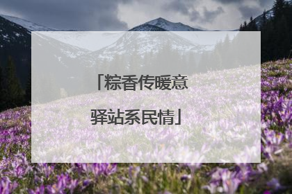 粽香传暖意 驿站系民情