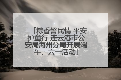 粽香警民情 平安护童行 连云港市公安局海州分局开展端午、六一活动