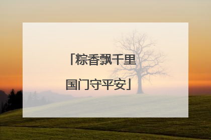粽香飘千里 国门守平安