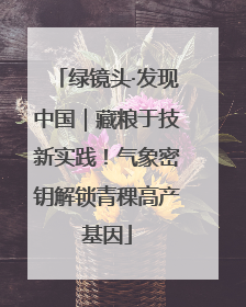 绿镜头·发现中国｜藏粮于技新实践！气象密钥解锁青稞高产基因