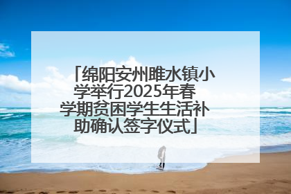 绵阳安州雎水镇小学举行2025年春学期贫困学生生活补助确认签字仪式