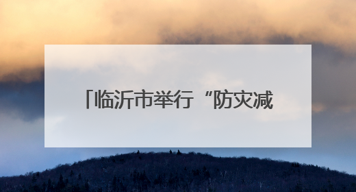 临沂市举行“防灾减灾情况”暨 “5.12全国防灾减灾日”宣传活动新闻发布会