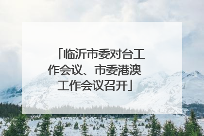 临沂市委对台工作会议、市委港澳工作会议召开