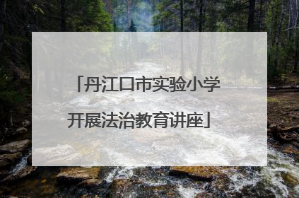 丹江口市实验小学开展法治教育讲座
