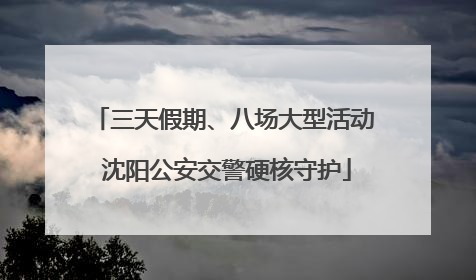 三天假期、八场大型活动 沈阳公安交警硬核守护