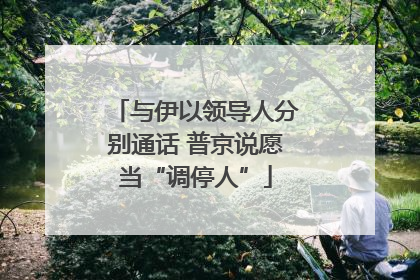 与伊以领导人分别通话 普京说愿当“调停人”