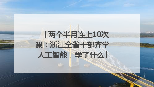 两个半月连上10次课：浙江全省干部齐学人工智能，学了什么