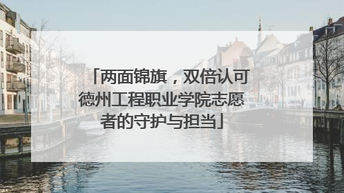两面锦旗，双倍认可德州工程职业学院志愿者的守护与担当