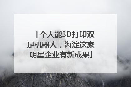 个人能3D打印双足机器人，海淀这家明星企业有新成果