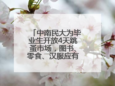 中南民大为毕业生开放4天跳蚤市场，图书、零食、汉服应有尽有，学生：卖了几十个手串