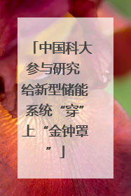 中国科大参与研究 给新型储能系统“穿”上“金钟罩”