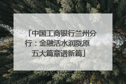 中国工商银行兰州分行：金融活水润陇原 五大篇章谱新篇