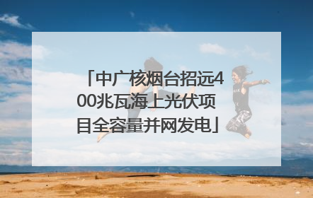 中广核烟台招远400兆瓦海上光伏项目全容量并网发电