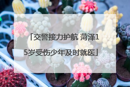 交警接力护航 菏泽15岁受伤少年及时就医