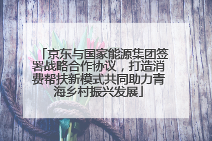 京东与国家能源集团签署战略合作协议，打造消费帮扶新模式共同助力青海乡村振兴发展