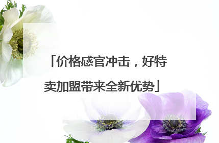 价格感官冲击，好特卖加盟带来全新优势