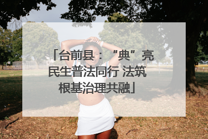 台前县：“典”亮民生普法同行 法筑根基治理共融