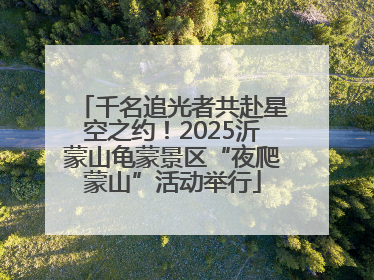 千名追光者共赴星空之约！2025沂蒙山龟蒙景区“夜爬蒙山”活动举行