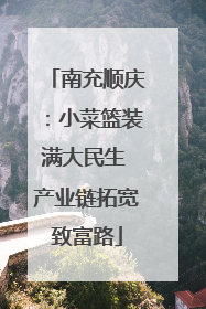南充顺庆：小菜篮装满大民生 产业链拓宽致富路