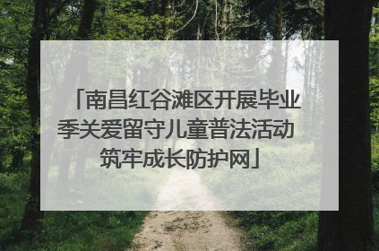 南昌红谷滩区开展毕业季关爱留守儿童普法活动 筑牢成长防护网
